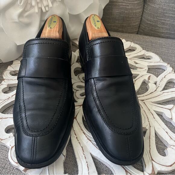 Louis Vuitton Black Leather Loafers Shoes size 6 1/2 - Picture 2 of 12